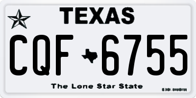 TX license plate CQF6755