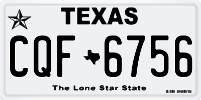 TX license plate CQF6756