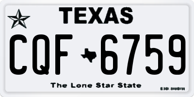 TX license plate CQF6759