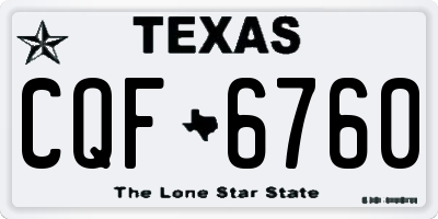 TX license plate CQF6760