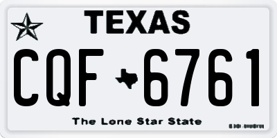 TX license plate CQF6761