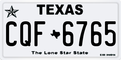 TX license plate CQF6765
