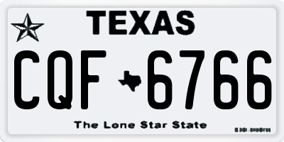 TX license plate CQF6766