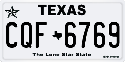 TX license plate CQF6769