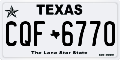 TX license plate CQF6770