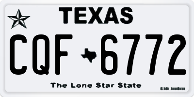 TX license plate CQF6772