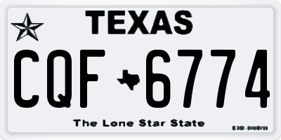 TX license plate CQF6774