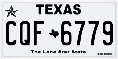 TX license plate CQF6779