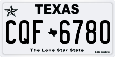 TX license plate CQF6780