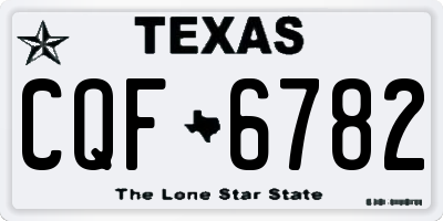 TX license plate CQF6782