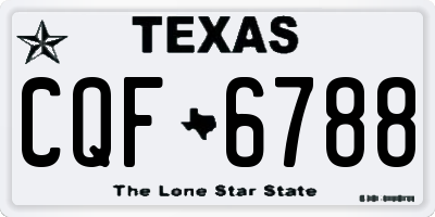 TX license plate CQF6788