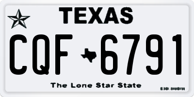 TX license plate CQF6791
