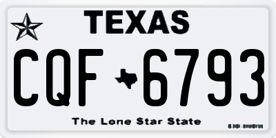 TX license plate CQF6793