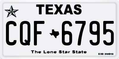 TX license plate CQF6795