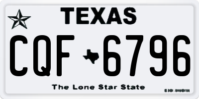 TX license plate CQF6796