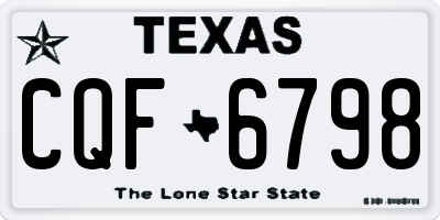 TX license plate CQF6798