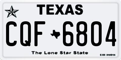 TX license plate CQF6804