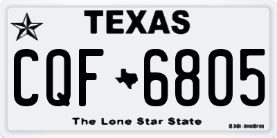 TX license plate CQF6805