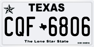 TX license plate CQF6806