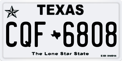 TX license plate CQF6808