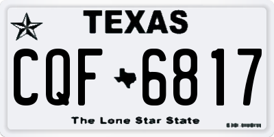 TX license plate CQF6817
