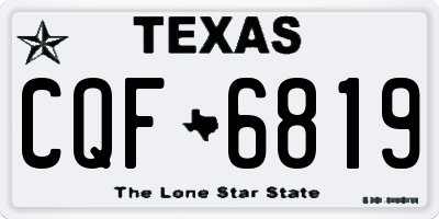 TX license plate CQF6819