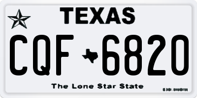 TX license plate CQF6820