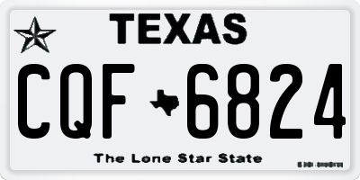 TX license plate CQF6824