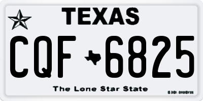 TX license plate CQF6825