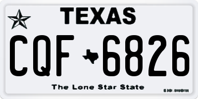 TX license plate CQF6826
