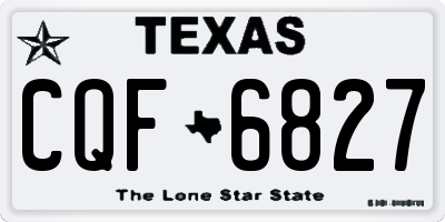 TX license plate CQF6827