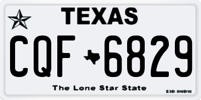 TX license plate CQF6829