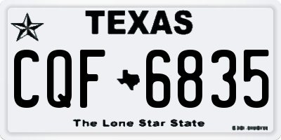 TX license plate CQF6835