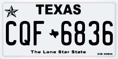 TX license plate CQF6836