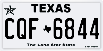 TX license plate CQF6844