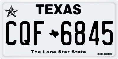 TX license plate CQF6845