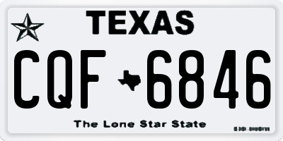 TX license plate CQF6846