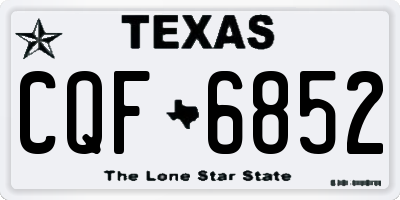 TX license plate CQF6852