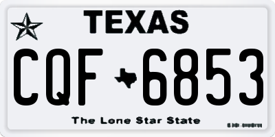 TX license plate CQF6853
