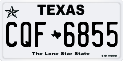 TX license plate CQF6855