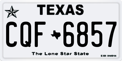 TX license plate CQF6857