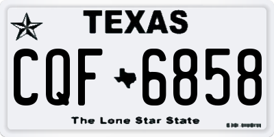 TX license plate CQF6858