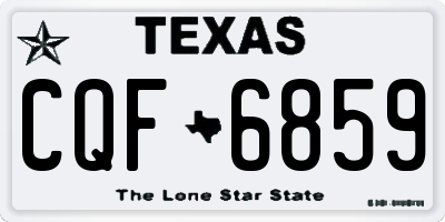 TX license plate CQF6859