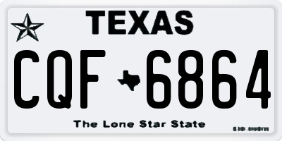TX license plate CQF6864