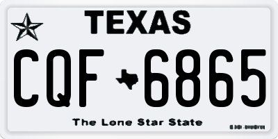 TX license plate CQF6865