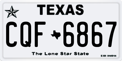 TX license plate CQF6867