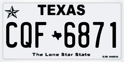 TX license plate CQF6871