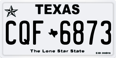 TX license plate CQF6873