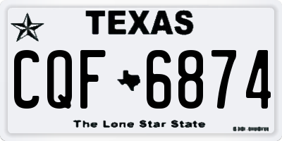 TX license plate CQF6874