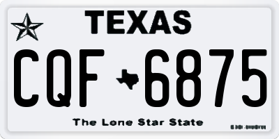 TX license plate CQF6875